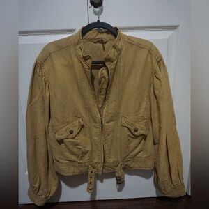 Free People Tan Utility Jacket